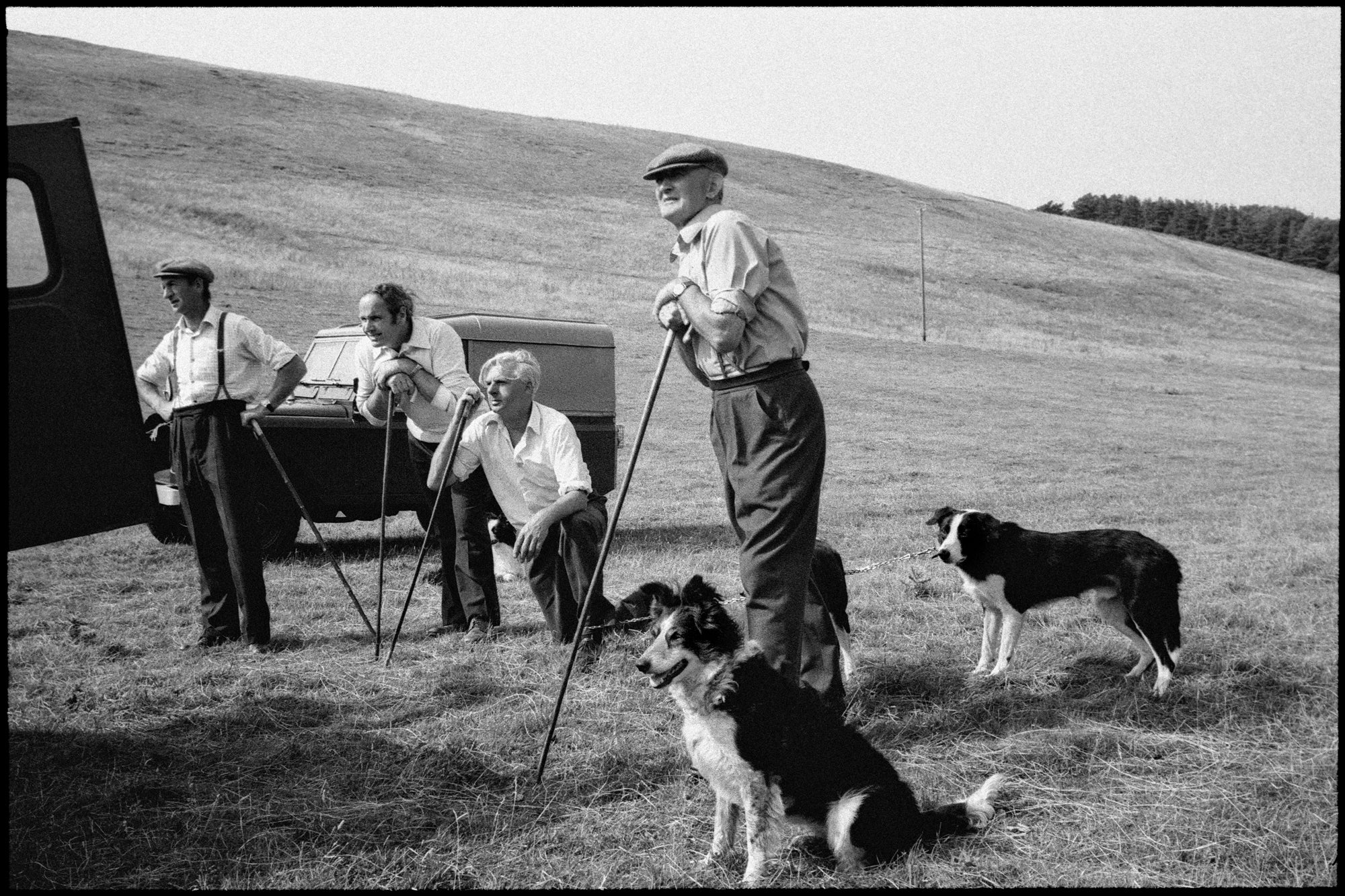 Ian Berry: Northumberland, 1975. Sheepdog Trials.